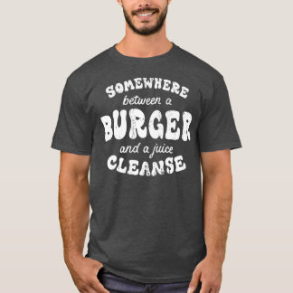 T-shirt Funny Diet Burger and a Juice Cleanse Funny Hambur