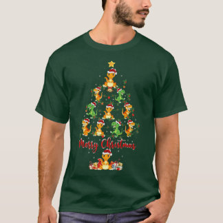 T-shirt Funny Dinosaur Lover Matching Santa Dinosaur Chris