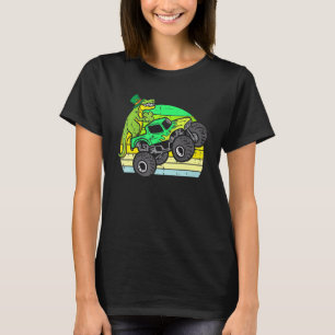 T-shirt Funny Dinosaur Monster Camion St Patrick's Day Boy