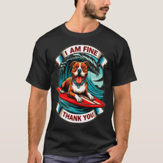 T-shirt Funny Dod Surfant Dans La Grande Vague Océan
