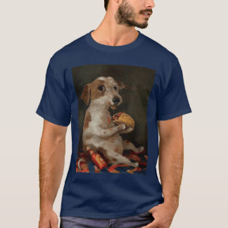 T-shirt Funny Dog Eatingaco with Hot Sauce gift