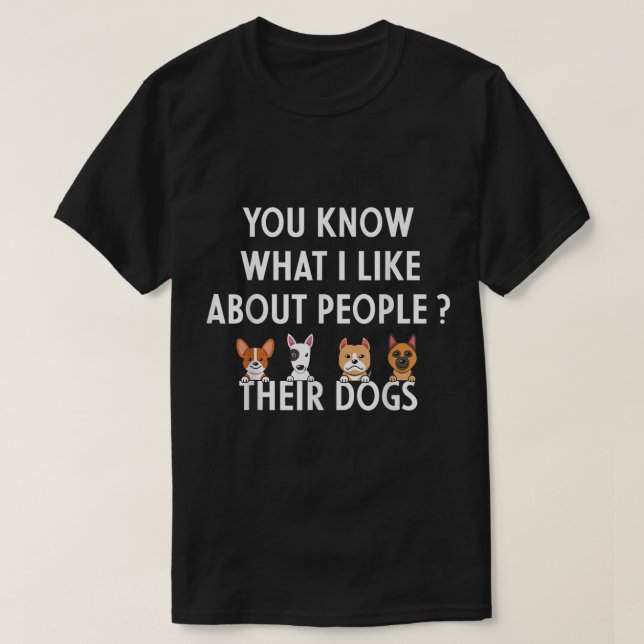 T-shirt Funny Dog Lover Quote Design (Design devant)