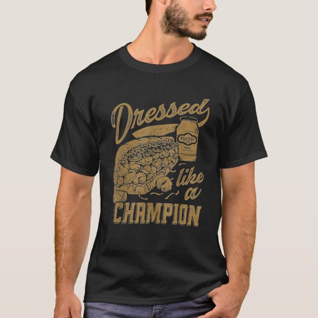 T-shirt Funny Dressed Like A Champion  Men s Unisex Black  (Devant)