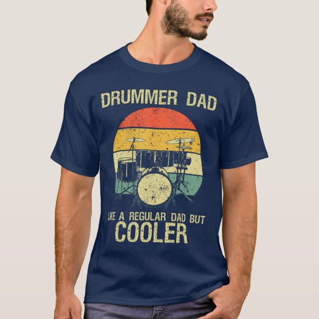 T-shirt Funny Drumming Art for Dad Father Drumline Drum Se (Devant)