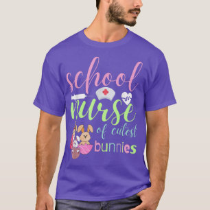T-shirt Funny Easter School Nurse Of Cutest Bunnies nursin