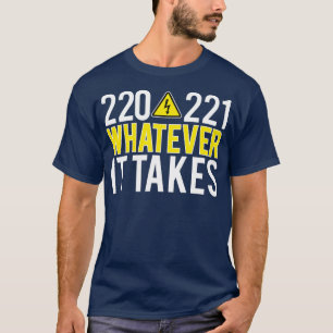 T-SHIRT FUNNY ELECTRICIAN HANDY MAN 220 221 QUELLE QUE SOI