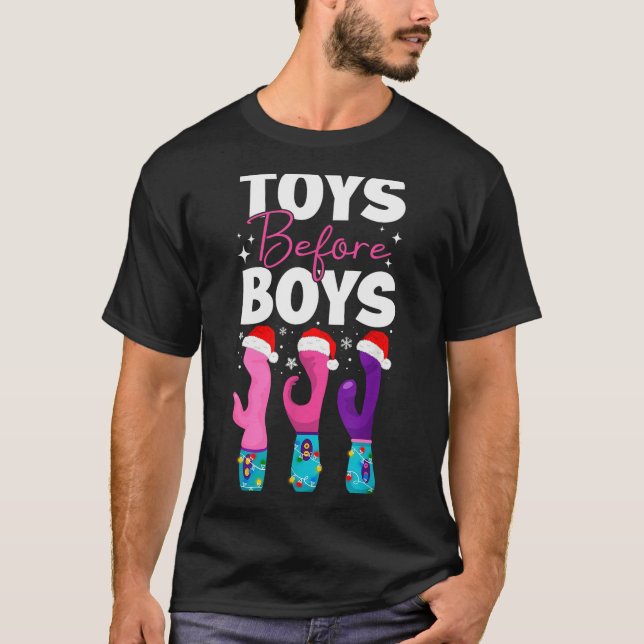 T-shirt Funny Embarring Toys Before Boys Fun Adult Humour  (Devant)