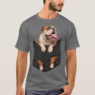 T-shirt Funny english bulldog in Your Pocket for Dogs Love