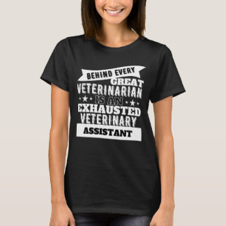 T-shirt Funny Exhausté Vétérinaire Assistant