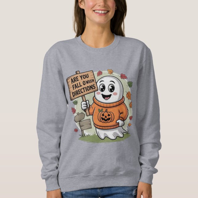 T-shirt Funny Fall-o-Ween Vibes Sweatshirt (Front)