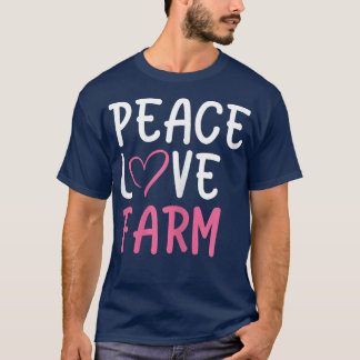 T-shirt Funny Farm Love Peace Graphisme pour les femmes et