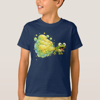 T-shirt Funny Farting Frog Goofy Fart Bubble 