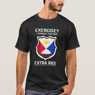 T-shirt Funny Filipina Nourriture Philippine Plaisanterie