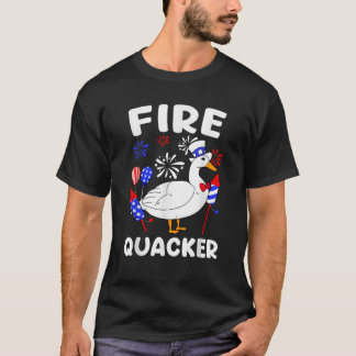 T-shirt Funny Fire Quacker Goose Meme 4 juillet Firework
