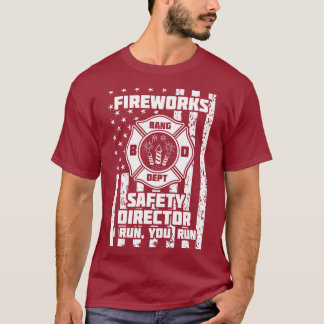 T-shirt Funny Fireworks Directeur de la sécurité Firefight