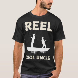 T-shirt Funny First Time Uncle Design For Men Reel Fishing