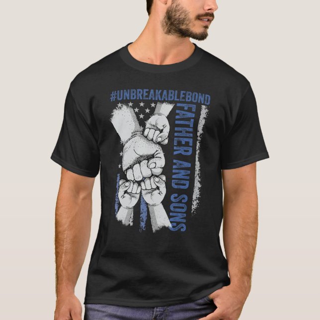 T-shirt Funny Fist Bump Father And Sons Unbreakable Bond (Devant)