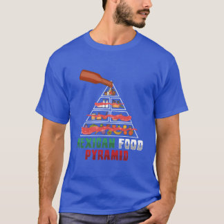 T-shirt Funny Food Pyramid Hot Sauce Meican Food Lover boy