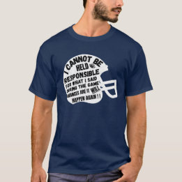 T-shirt Funny Football "JE NE PEUX PAS ÊTRE TENU RESPONSAB