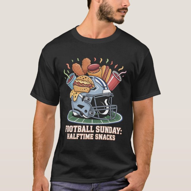 T-shirt Funny Football Sunday Halftime Snacks Shirt Game D (Devant)