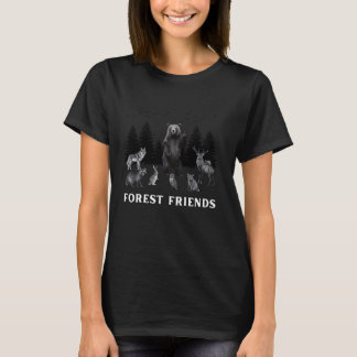 T-shirt Funny Forest Friends Retro Camping Randonnée Vinta