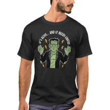 Funny Frankenstein A Besoin De Café Retro Cartoon