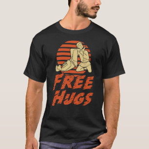 T-shirt Funny Free Hugs - Brésilien Jiu-Jitsu, BJJ Cadeau