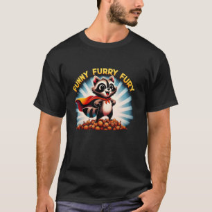 T-shirt Funny Furry Raccoon Hero sur Acorn Pile