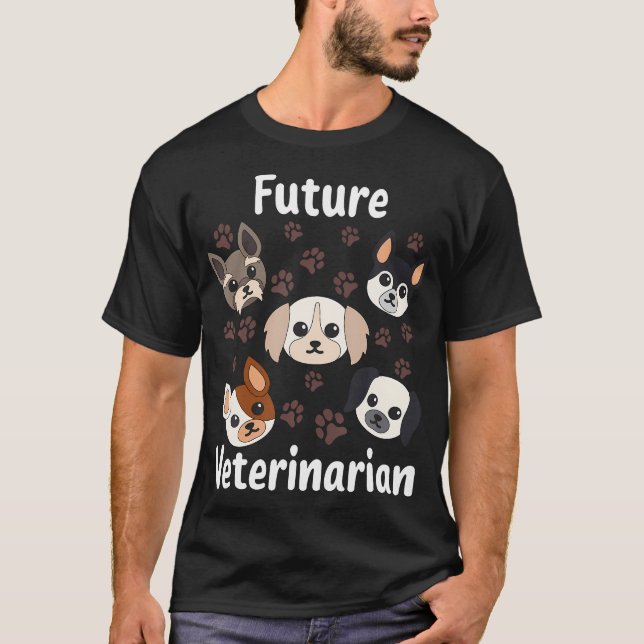 T-shirt Funny Future Veterinarian Outfit  Cute Aspiring Ve (Devant)