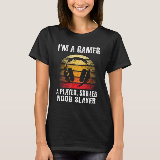 T-shirt Funny Gamer Player (Devant)