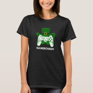 T-shirt Funny Gamerchaun Irish Gamer Leprechaun St Patrick