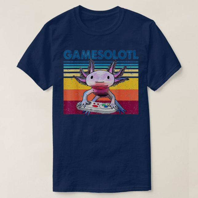 T-shirt Funny Gamesolotl Axolotl Poissons Jouer Jeu Vidéo (Design devant)