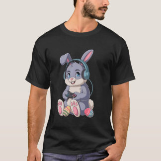 T-shirt Funny Gaming Bunny Easter Gamer Rabbit Video Game 