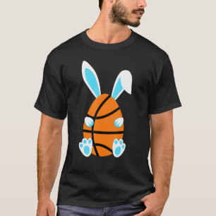 T-shirt Funny Garçons Ados Fête de Pâques Basketball Oeuf