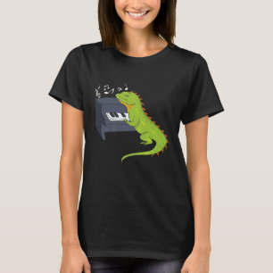 T-shirt Funny Gecko Lizard Pianiste Piano Professeur Joueu