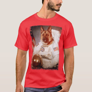 T-shirt Funny German Shepherd Astronaut Space Mission Astr