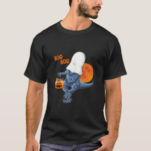T-shirt Funny Ghost Dinosaur Boo Halloween Pumkin Candy B