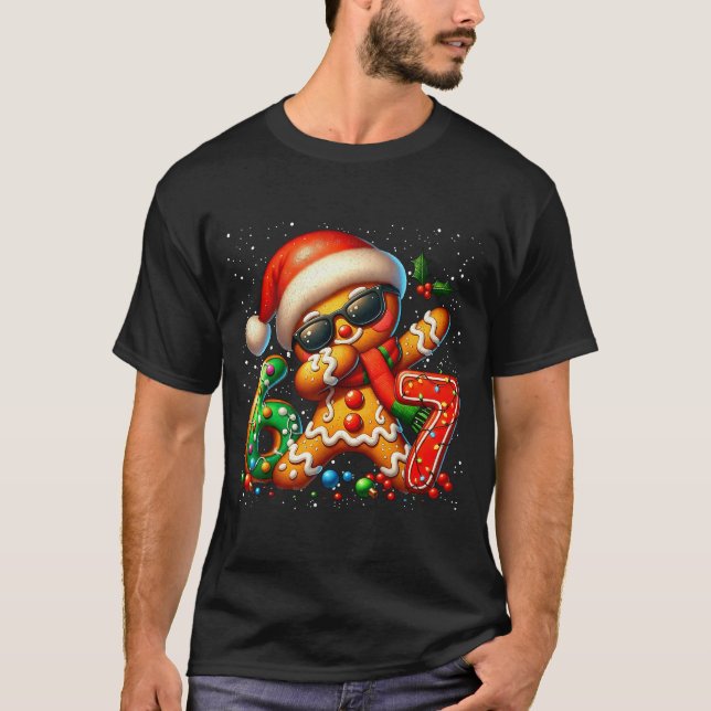 T-shirt Funny Gingerbread Dabbing Six Seven 67 Meme Christ (Devant)