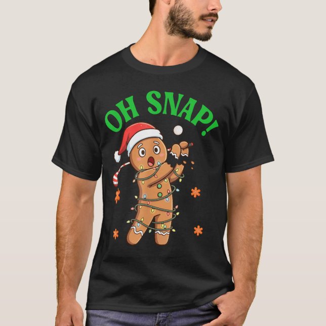 T-shirt Funny Gingerbread Golf Christmas Cookie Oh Snap Sa (Devant)