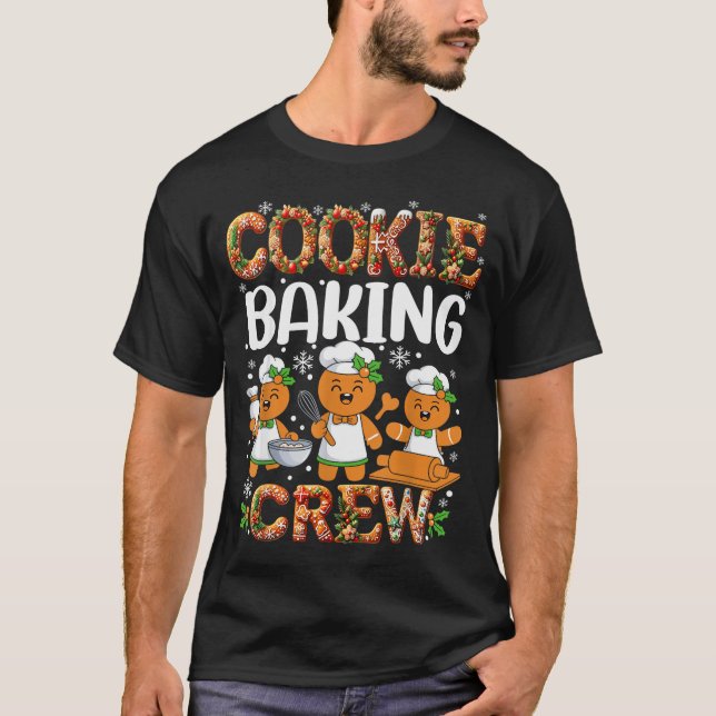 T-shirt Funny Gingerbread Lovers Cookie Baking Crew Christ (Devant)