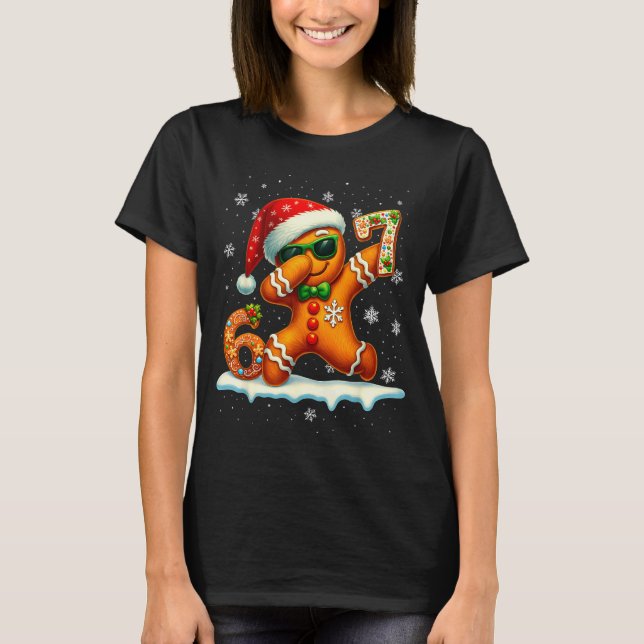 T-shirt Funny Gingerbread Six Seven 67 Ice Cream Drip Chri (Devant)