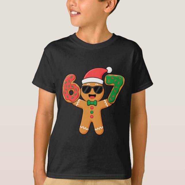 T-shirt Funny Gingerbread Six Seven 67 Ice Cream Drip Chri (Devant)