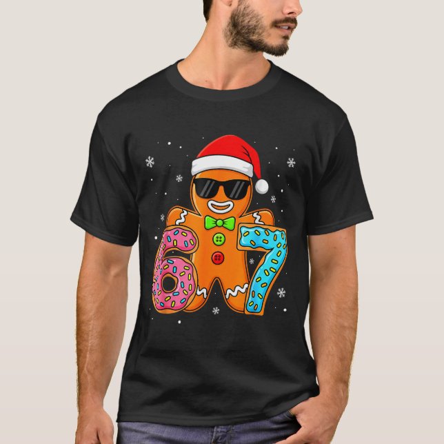 T-shirt Funny Gingerbread Six Seven 67 Ice Cream Drip Chri (Devant)