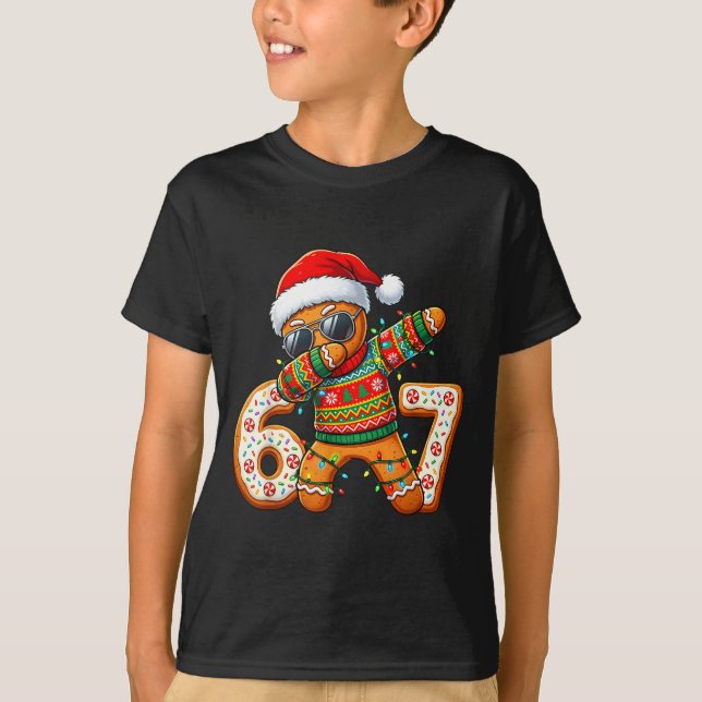 T-shirt Funny Gingerbread Six Seven 67 Ice Cream Drip Chri (Devant)