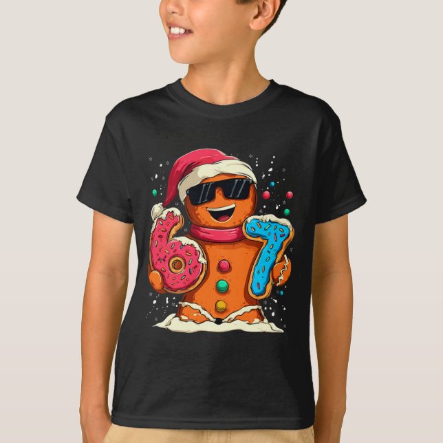 T-shirt Funny Gingerbread Six Seven 67 Ice Cream Drip Chri (Devant)