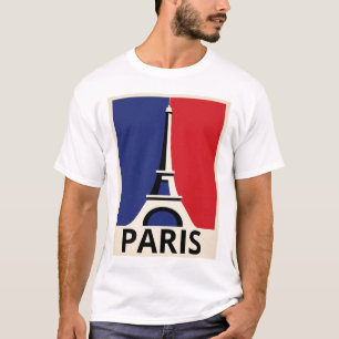 T-shirt Funny Girl Carte postale Vintage Paris