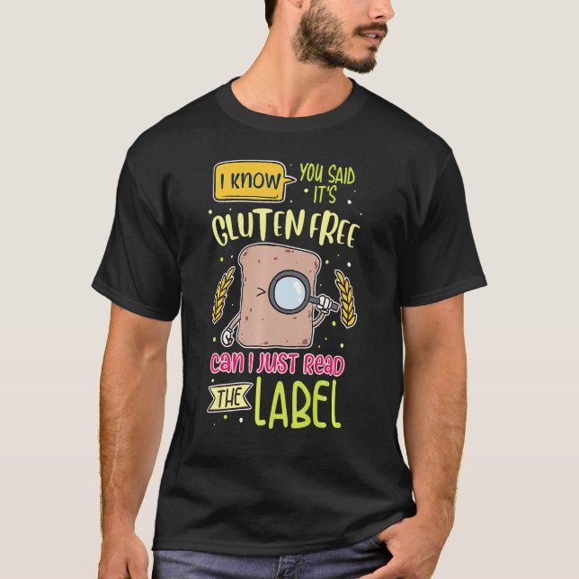 T-shirt Funny Gluten Free Lifestyle Celiac Disease Awarene (Devant)