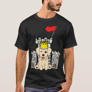 T-shirt Funny Golden Retriever Est Le Roi Du Château