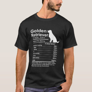 T-shirt Funny Golden Retriever Faits nutrition Cadeau Retr