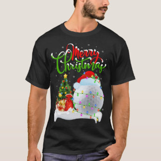 T-shirt Funny Golf Sports Amoureux Xmas Lighting Golf Chri